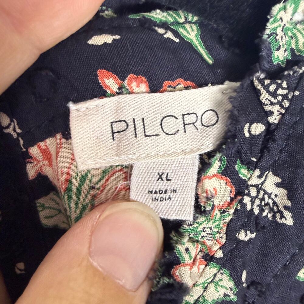 Anthropologie Pilcro black long sleeve floral high neck dress size XL - Picture 3 of 7